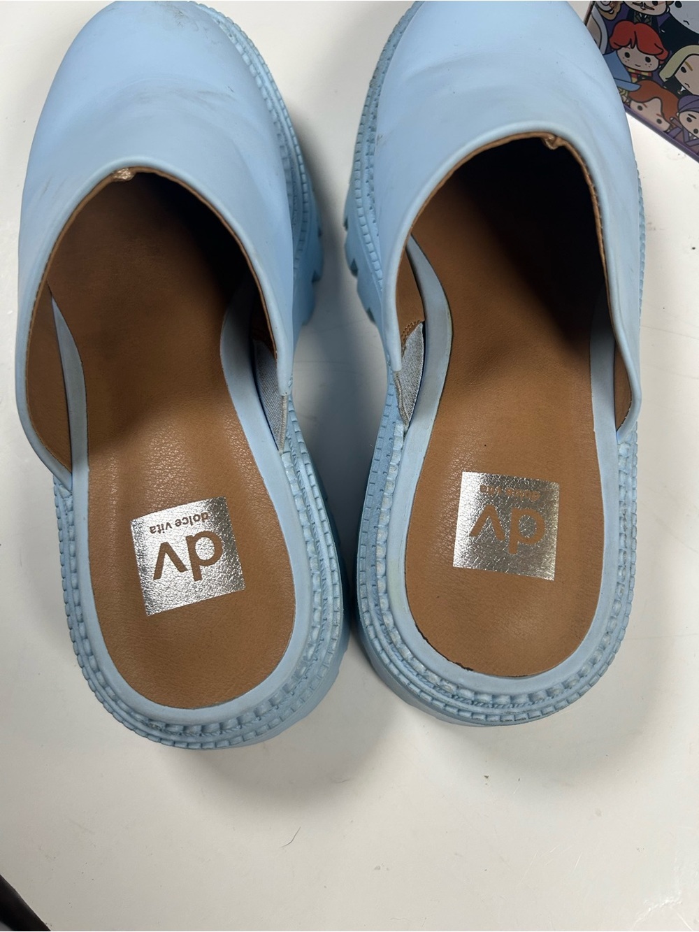 Dolce Vita kamile Pale Blue Lug Sole Mule - Picture 8 of 10